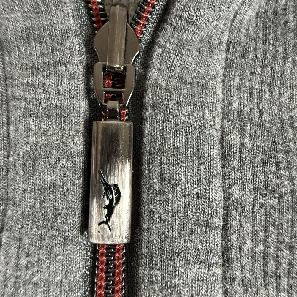 Tommy Bahama Pullover Mens 2XL Reversible Dark Gray Half Zip Sweater Casual - Picture 2 of 7